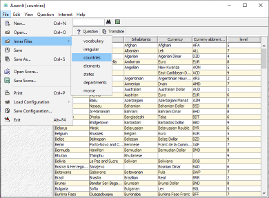 JLearnIt list of countries with capitals