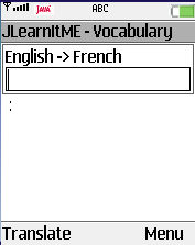 JLearnItME - Vocabulary English French